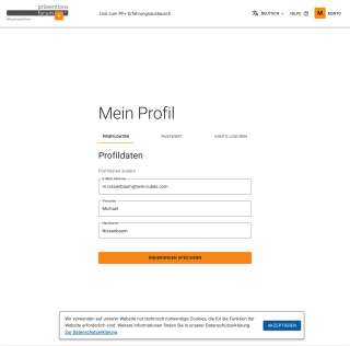 Bildschirmfoto von Mein Profil