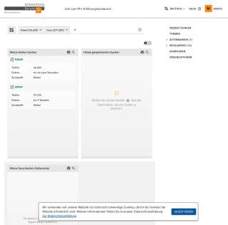 Bildschirmfoto von Dashboard