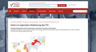 Bildschirmfoto von Karte zur regionalen Abdeckung des FID